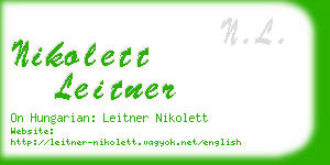 nikolett leitner business card